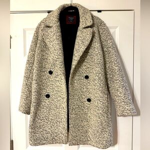 Abercrombie & Fitch Nubby Wool-Blend Peacoat Size XL
